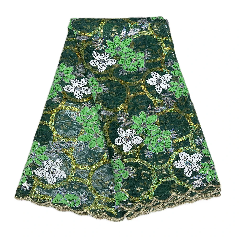Африканская кружевная сетка с блестками, нигерийская ткань высокого качества, тюль, кружевной материал, женские свадебные платья, кружевная ткань с блестками, 5 ярдов