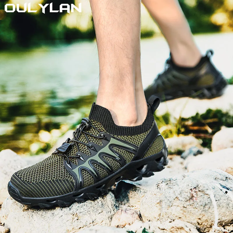 

Oulylan Non-slip Hiking Shoes Men Breathable Beach Summer Outdoor Wading Shoes Training Sneakers Caminhadas Trekking Shoes