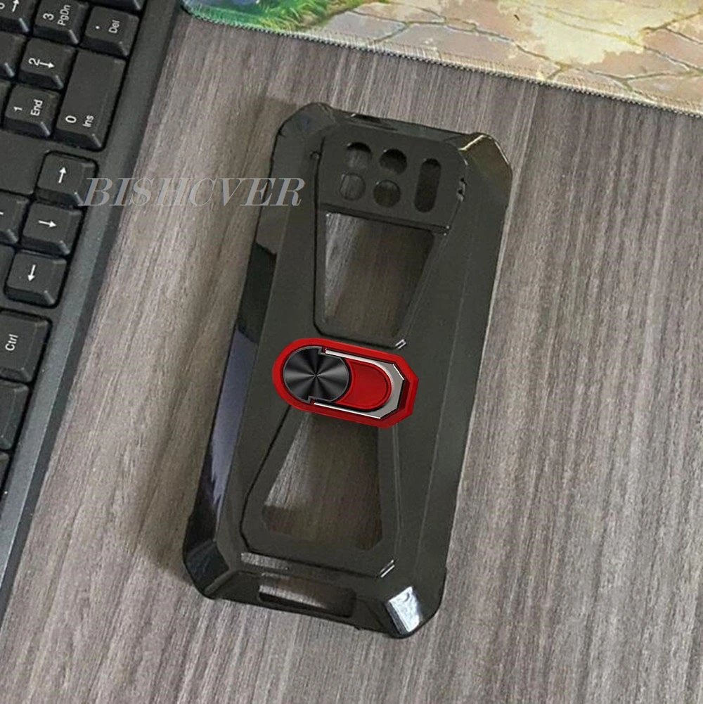 Dla Unihertz 8849 Tank 3s 2024 6.79" 8849 Tank 3s SBack Ring Holder Bracket Etui na telefon Smartphone TPU Soft Silicone Cover
