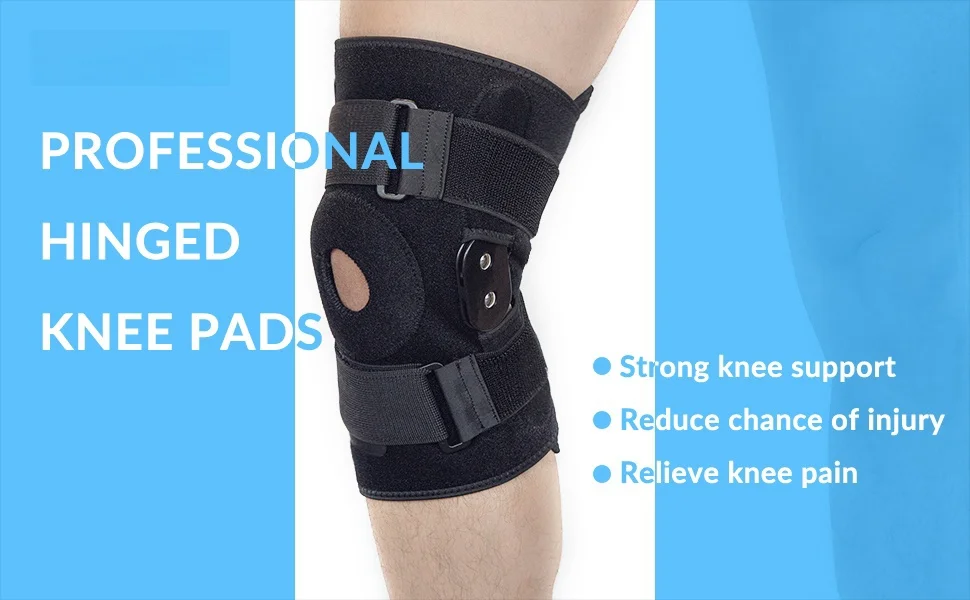 Hinged Knee Brace Orthopedic Meniscus Knee Pad With Side Stabilizers Arthritis Patella Protector Sports Kneepad Joint Pain, ACL