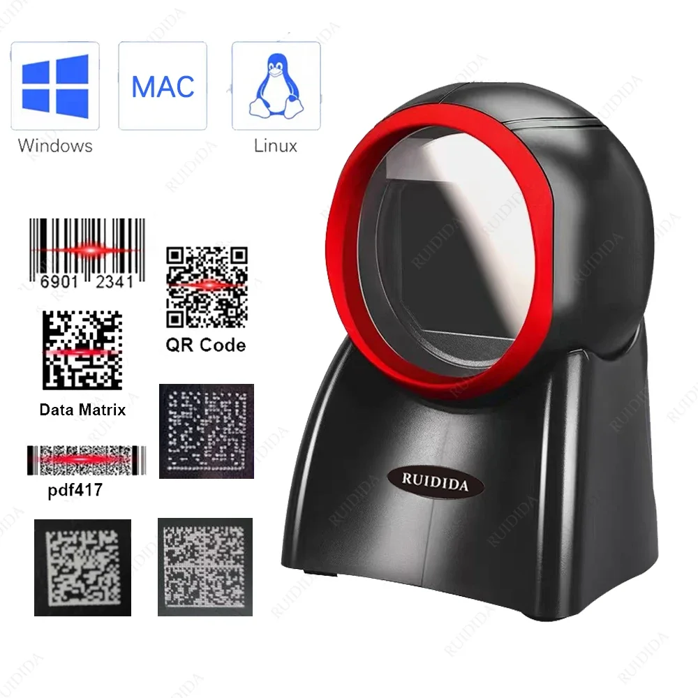 2D Table Barcode Reader Bar code Scanner QR Scanner Barcode Handfree Desktop Wired USB Reader 2d SCANNER BARCOD PDF417 Scanner