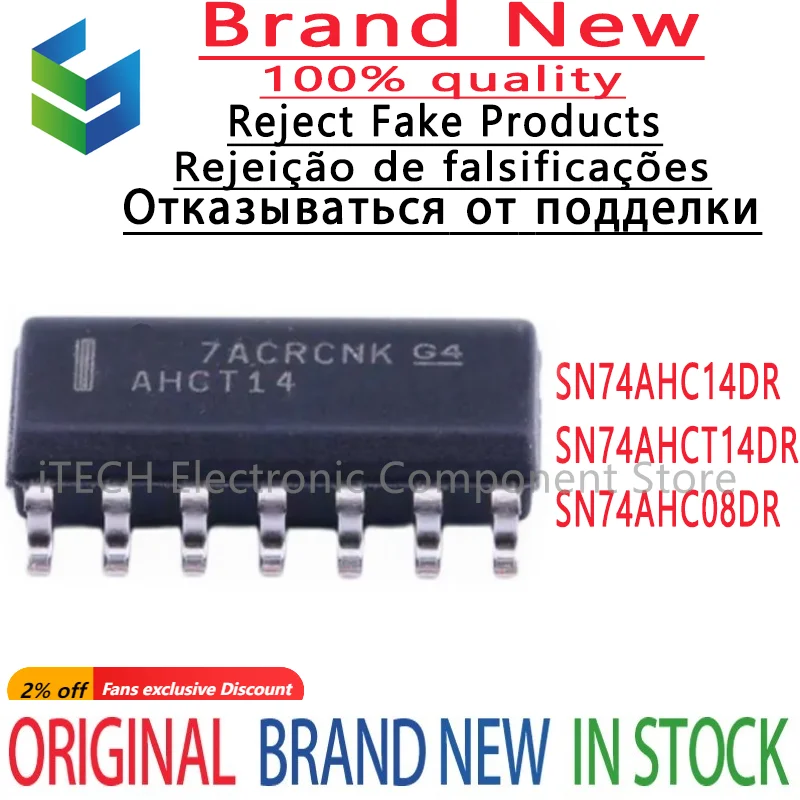 10-50Pcs 100% New SN74AHCT14DR 74AHCT14 AHCT14 SN74AHC14DR 74AHC14 AHC14 SN74AHC08DR 74AHC08 AHC08 SOIC-14 SOP14 Chips Ic