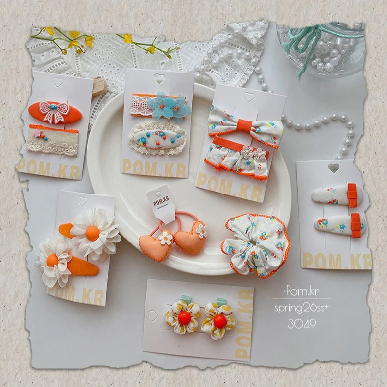 

Весенние заколки для волос из цветочной ткани, ручной работы, кружевные заколки-защелки для малышей и девочек, милый подарок, очаровательные повседневные аксессуары