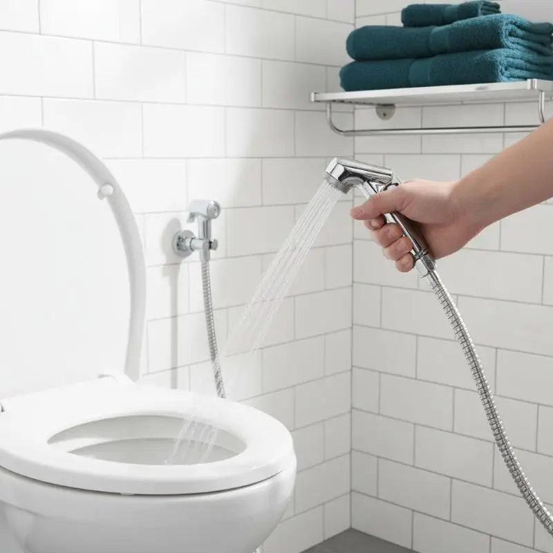 Handheld  Shattaf Sprayer Kit ABS Double Nozzle Leakproof Toilet Jet Set for Personal Hygiene Pet Bathing