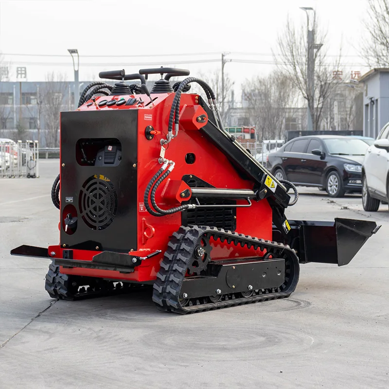 Mini Skid Steer Loader with Rubber Tires for Turf Protection Landscaping Shovel In Stock Factory Wholesale Best Sellers