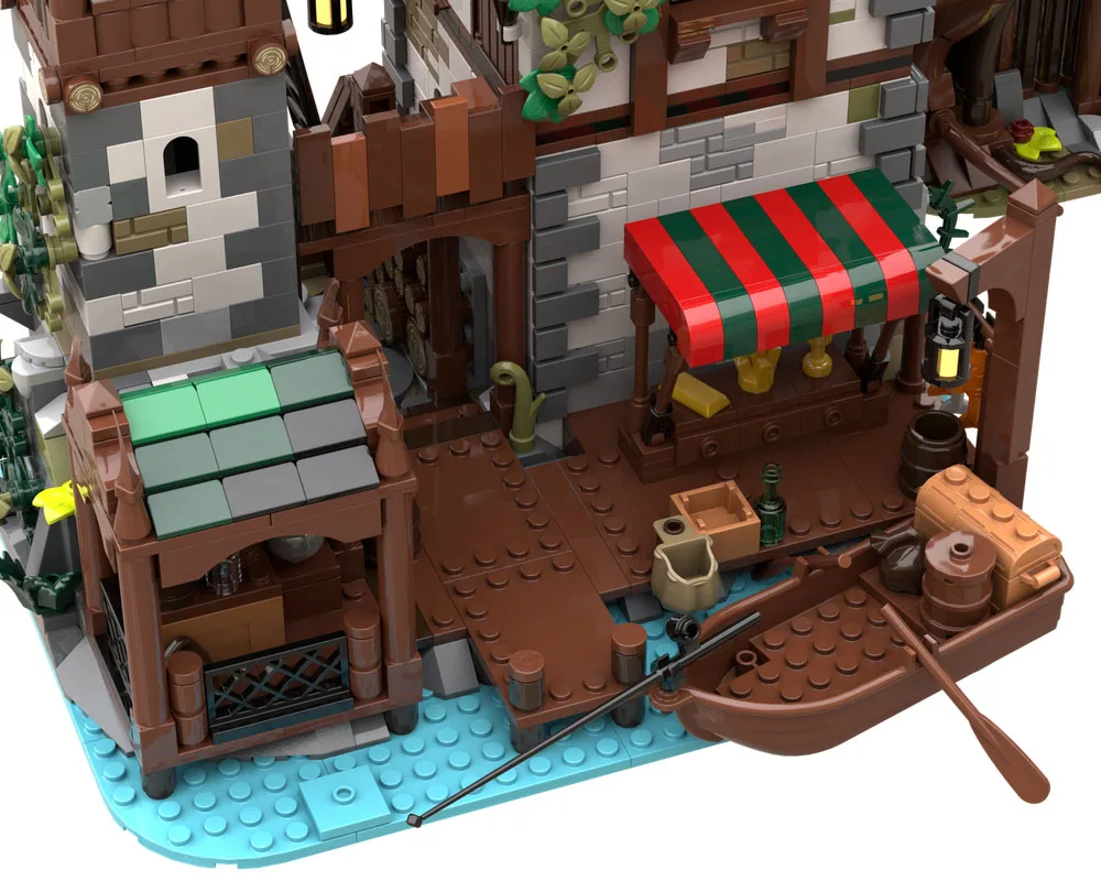 2025 nuevos bloques de construcción Moc arquitectura Medieval modelo oso rey Castillo bloques de construcción modulares juguetes de regalo conjunto de ensamblaje DIY