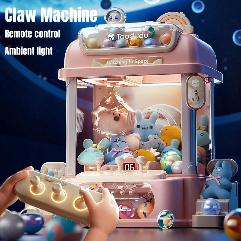 

Children Claw Crane Machine Toy with Remote Control Coin Operated Play Game Automatic Doll Machines Kids Birthday Christmas Gift