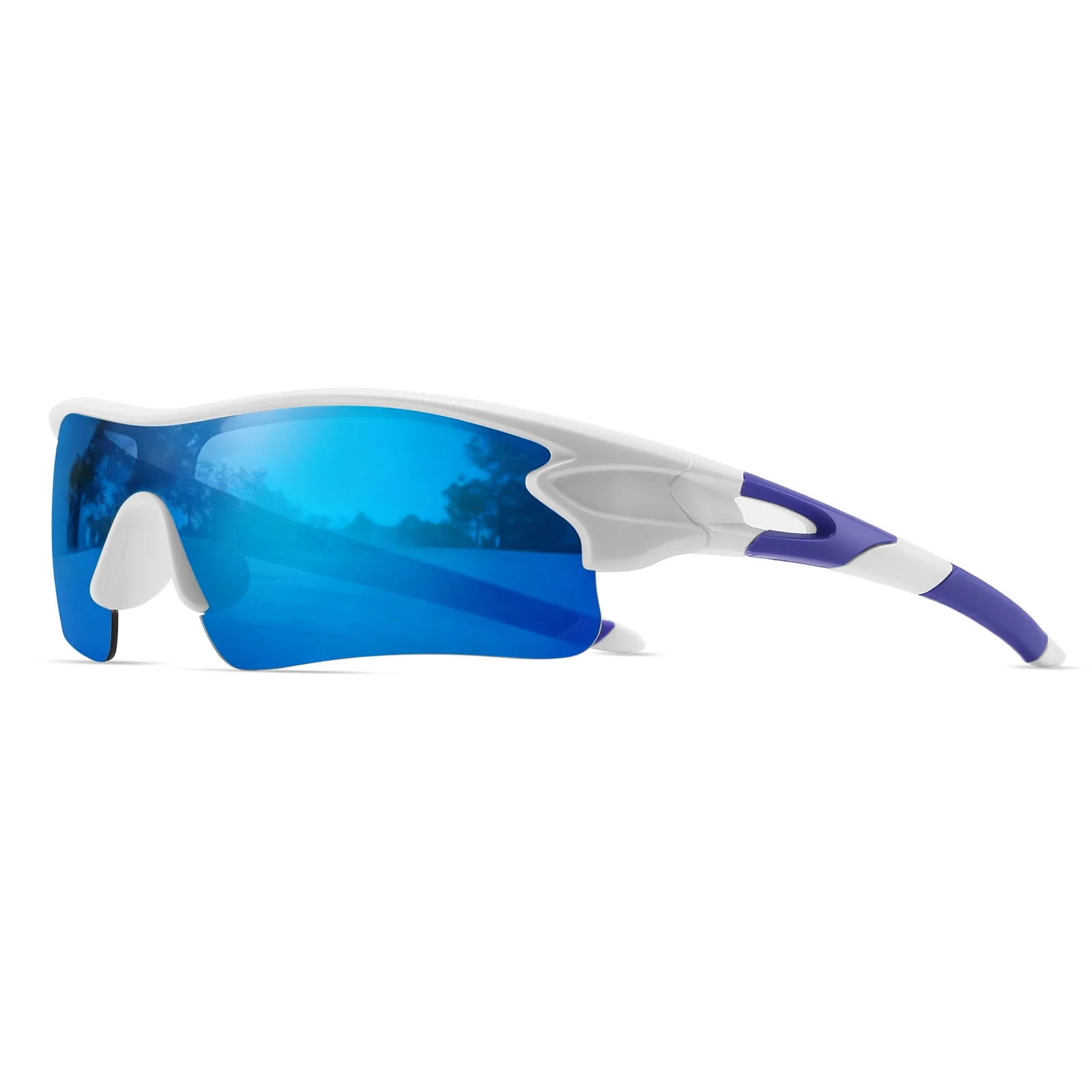 Neue modische bunte Sport-Sonnenbrille – einteilige Umlauflinse, UV400 für Laufen, Radfahren und Outdoor
