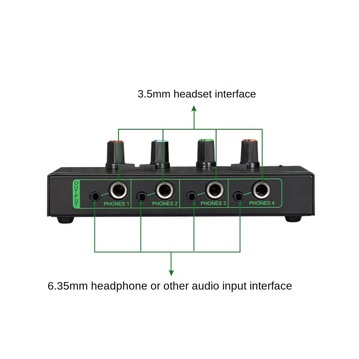 

4 Channels Mini Headphone Amplifier HA400 Ultra-Compact Stereo Audio Amplifier Earphone Amp for Music