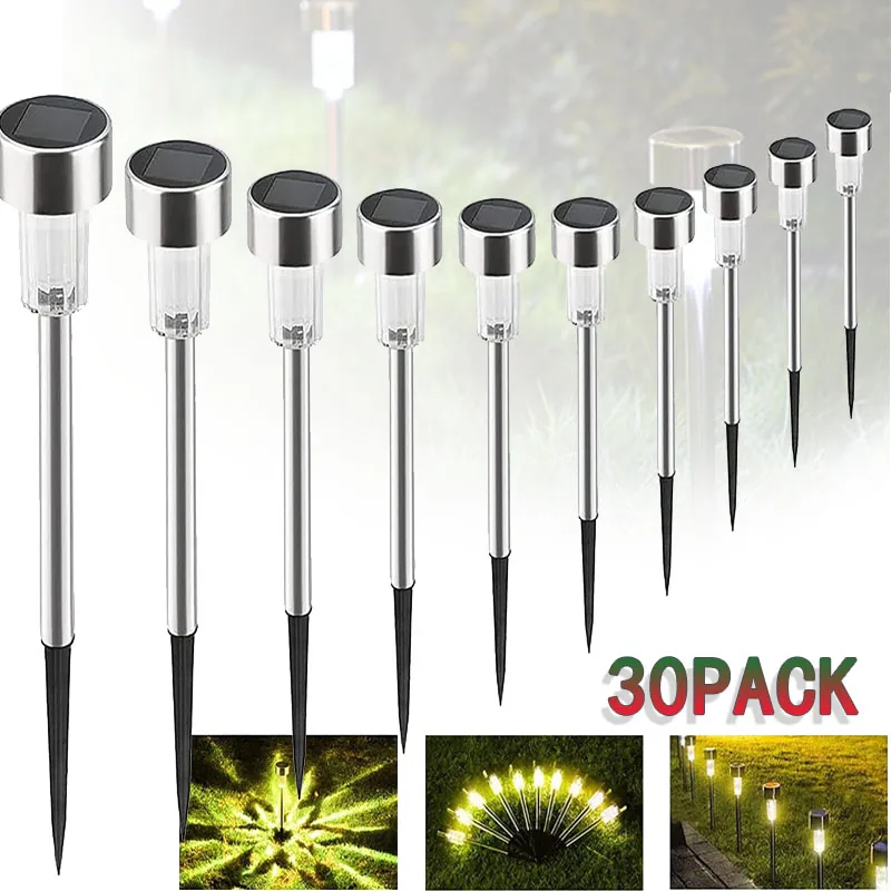 

Solar Garden Light Outdoor Solar Powered Lamp Waterproof Landscape Lantern Lighting for Pathway Patio Decorative LED 10/20/30Pcs