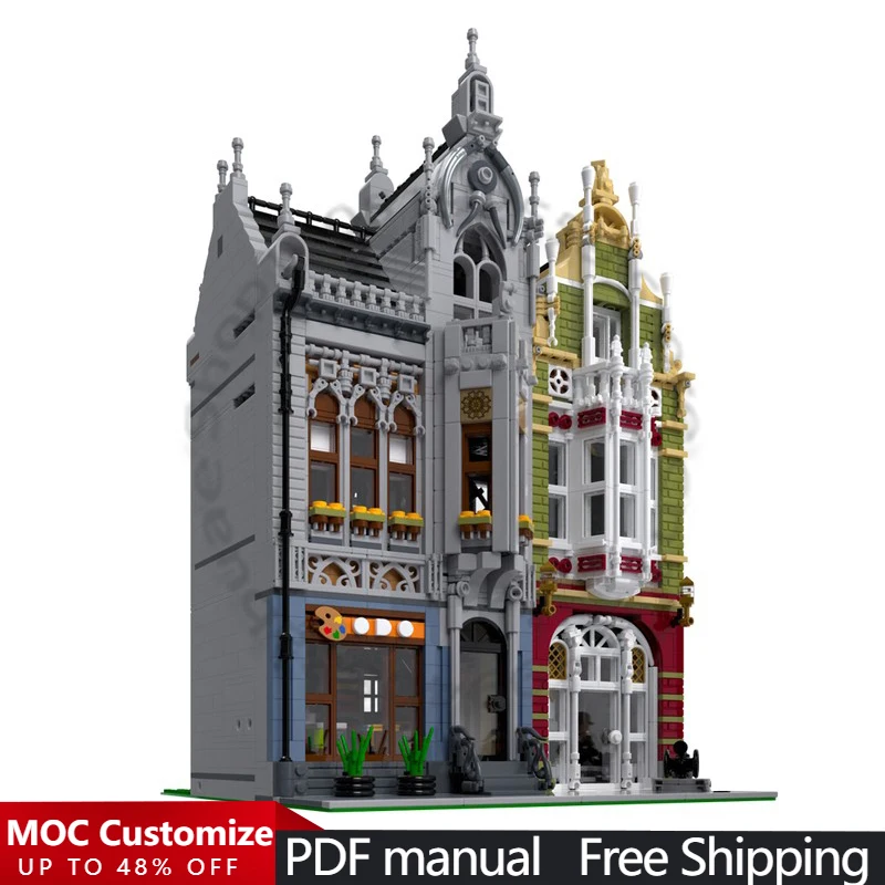 2026 NEW 3440PCS House Street Museum MOC Customize Modular Building Block Creative Design Design Kids DIY Boys Holiday Toy Gifts