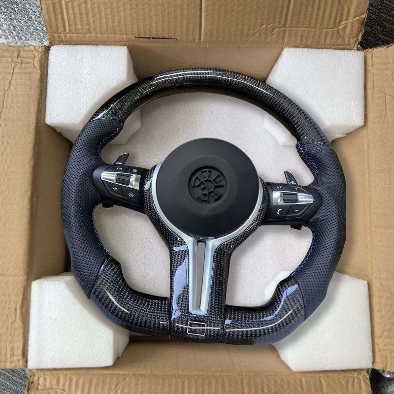 Carbon Fiber Leather Steering Wheel For BMW M1 M2 M3 M4 M5 M6 F10 F20 F22 F30 F32 F36 F40 F80 F15 E70 E71 E90 Renovation