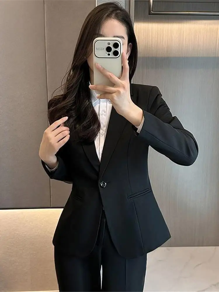 ملابس خارجية نسائية من Ele Bla للمقابلة، ملابس خارجية احترافية متعددة الاستخدامات، أورتي Sve، زر إغلاق واحد #5