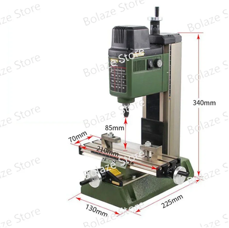 Milling Machine MF70 Bench Driller Woodworking Lathe with Optional Dividing Head Chuck Tungsten Steel Cutter Bits Vise