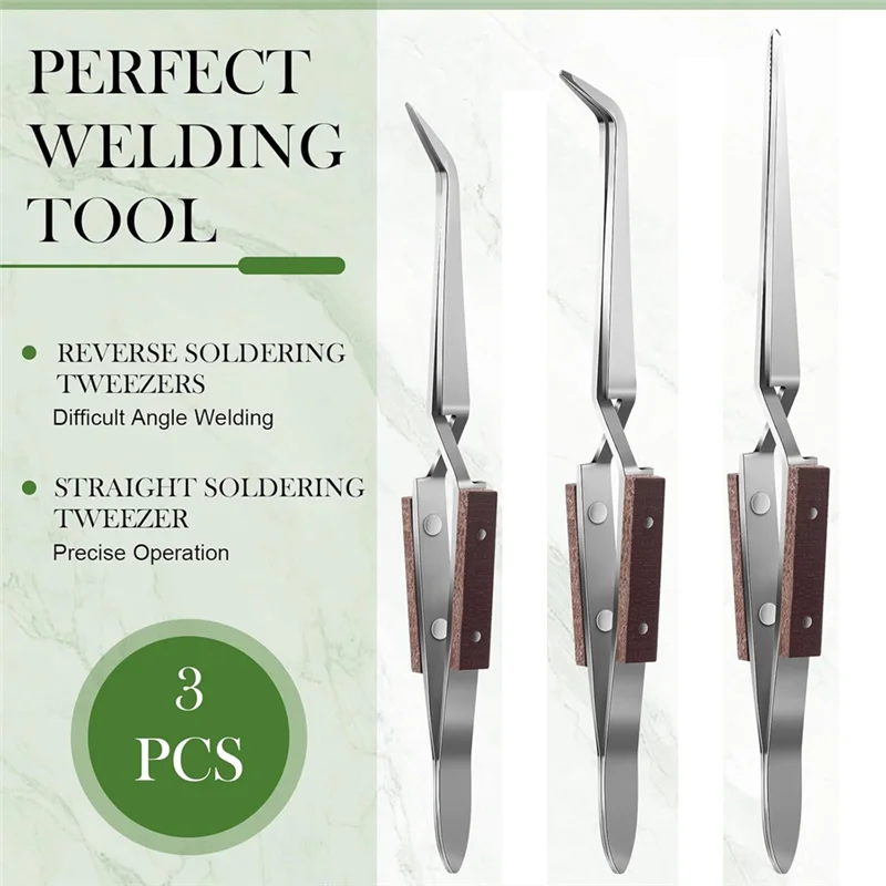 

5 Piece Jewelry Soldering Kit 2 Soldering Plates Soldering Plate With Round Grooves 3 Reverse Lock Tweezers-B51B