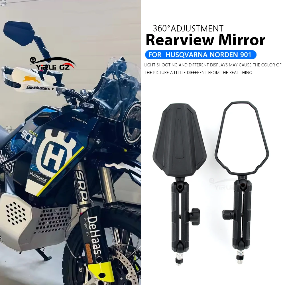 

For Husqvarna Norden 901 norden901 NORDEN 901 Motorcycle NEW Rearview Mirror Adventure ADV Foldable Mirrors Ball Stud with bolts