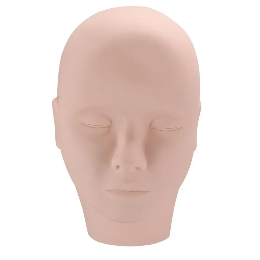 

Silicone Half Head Mannequin for Facial Tattoo Eyelash Grafting Makeup Practice Skin Training Head
