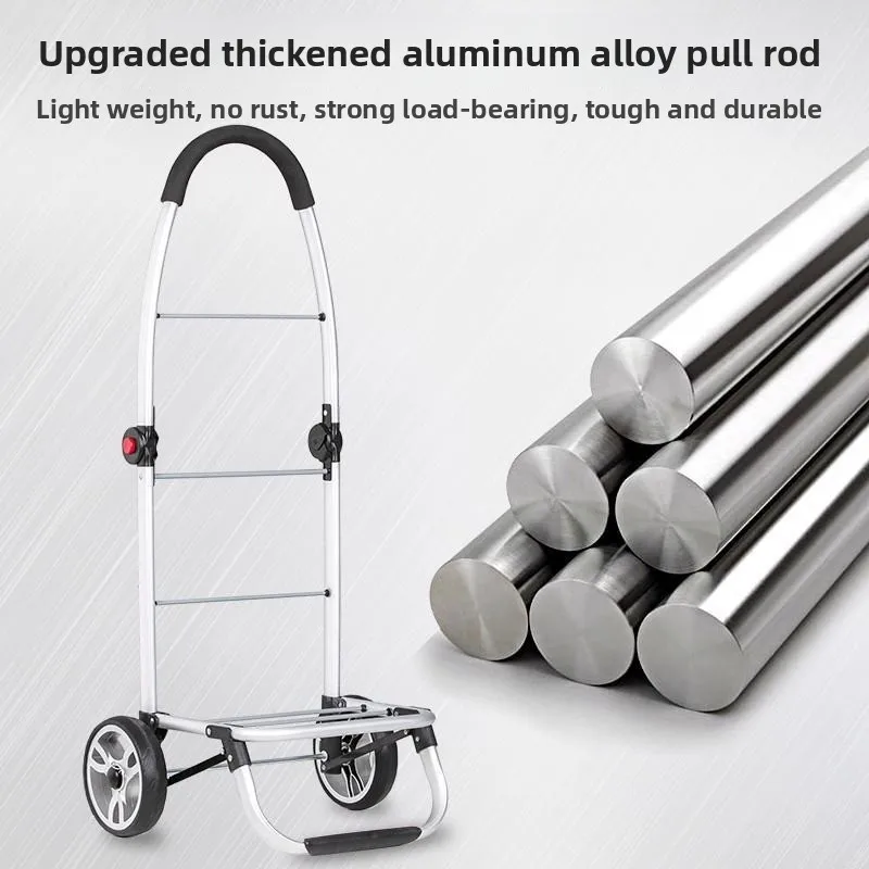 HomeSense aluminum alloy folding shopping shopping trolley cart small trolley trailer elderly portable home push