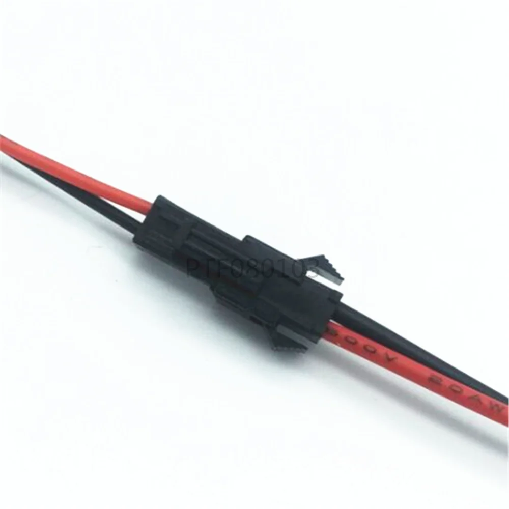 50 Pairs /Lot 2pin SM JST Connector Cable For Male to Female 10cm Length Wire Led Lamp Driver Cable LED Strip 2 Pin Connector image 5