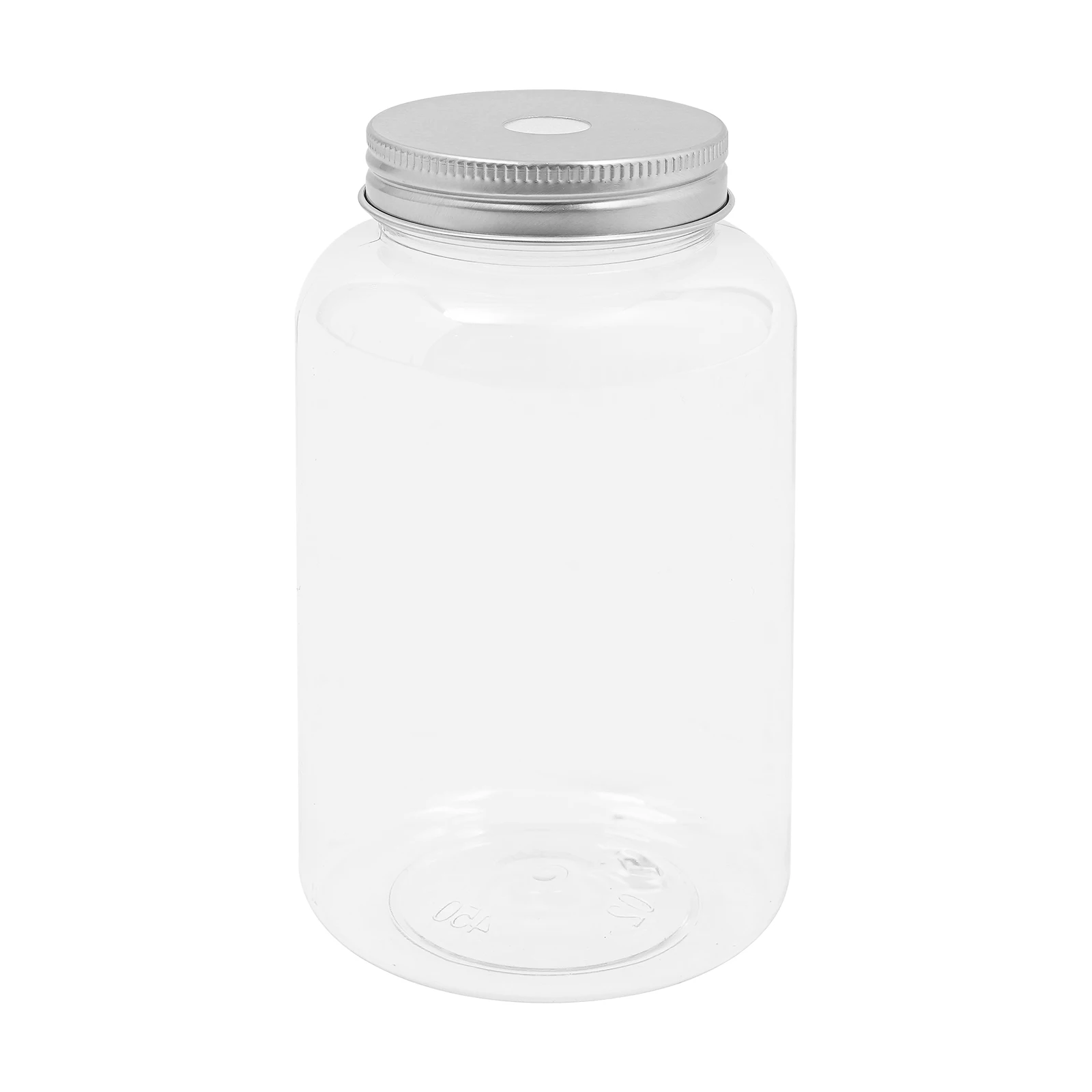

48Pcs 15.2oz Clear Milk Tea Bottles, Food-Grade PET Aluminum Leak-Proof Drink Jars with Straw Hole, Reusable for Beverage