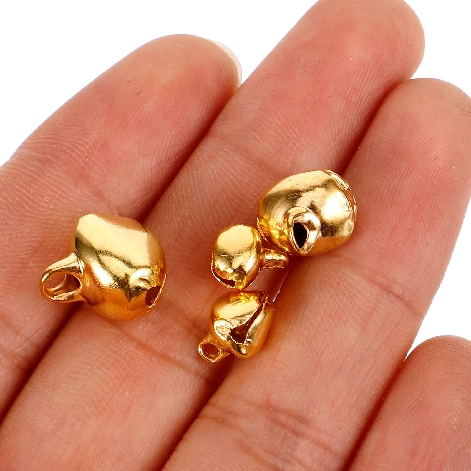 

200Pcs Metal Bell Accessories Small Bells for Crafts DIY Keychain Pendants Holiday Decorations Christmas Ornaments