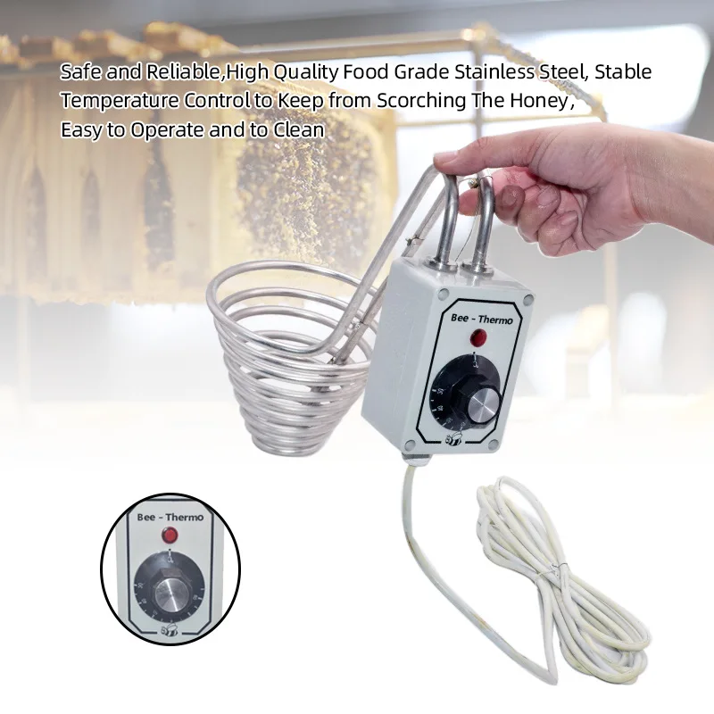 China factory provides stainless steel electric spiral honey heating device for honey harvest with temperature control bee heat