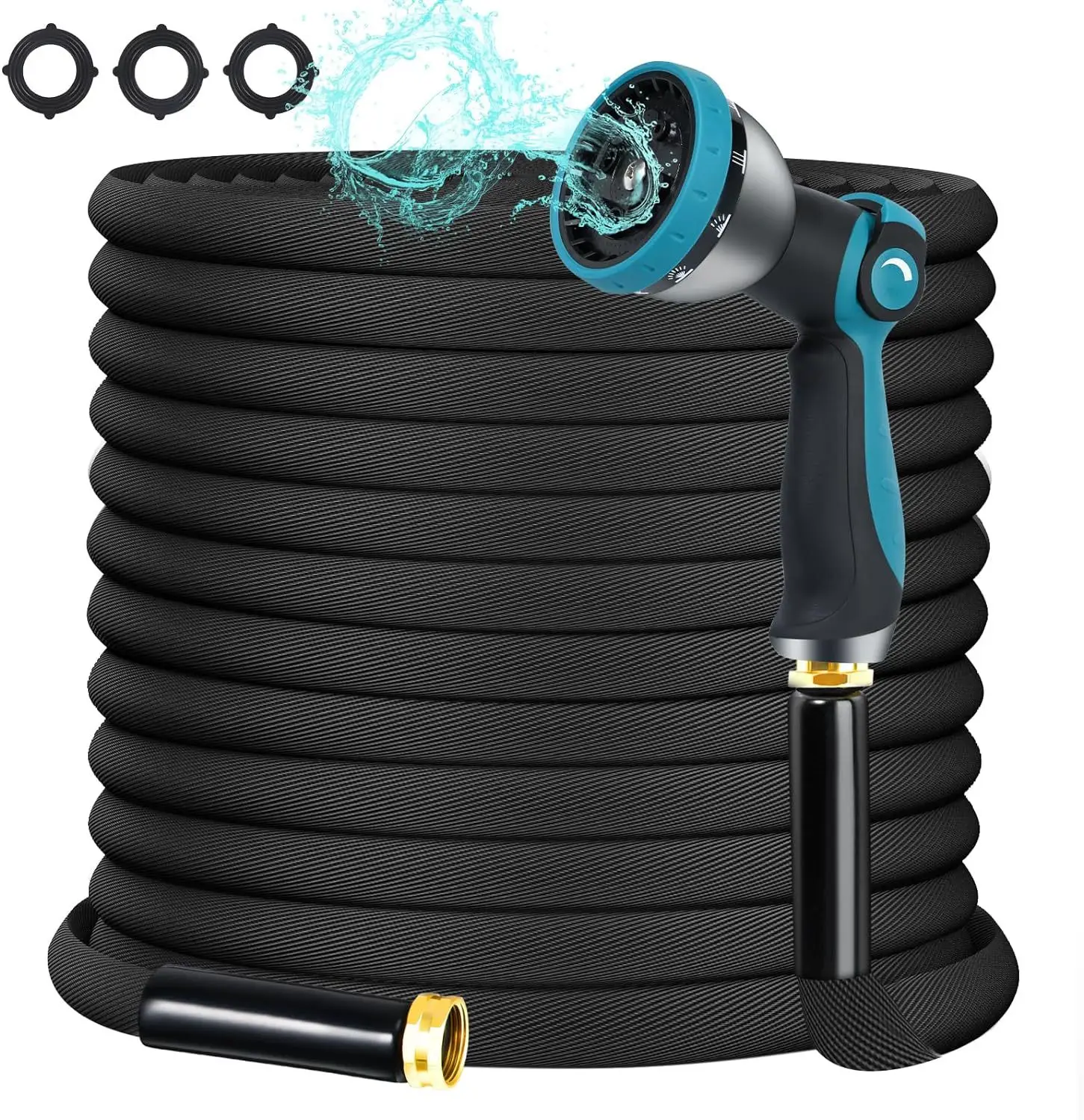 

Household High-pressure Garden Fabric Pipe Hose Set Multi-functional Zinc Alloy Set, Convenient 100ft Protective Cover