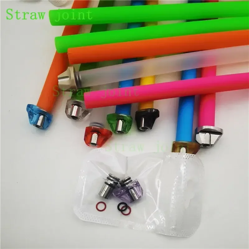 Joint de paille acrylique en acier inoxydable, buse d'égouttement polygone 510, 1 pièce