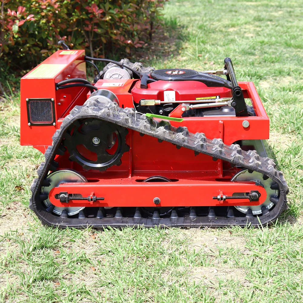 Small Crawler Remote Control Lawn Mower for Wasteland Reclamation Isolation Belt Engineering High Productivity 1 Year Warranty
