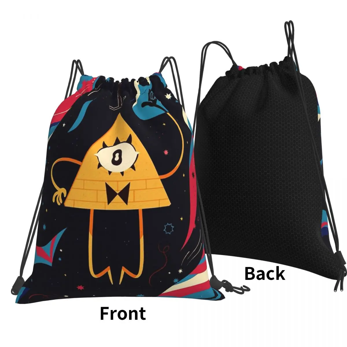 Cartoon Gravitys Falls Backpacks Portable Drawstring Bags Sports Bag Book Bags for Man Woman School