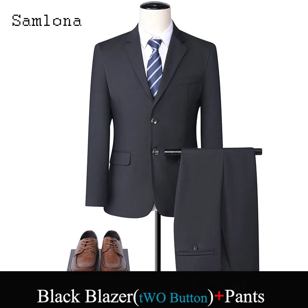 

High Quality Suits Blazer Pants Set Plus Size 10xl Men Simple Business Elegant Fashion Job Gentleman Formal Suits Two Piece Sets