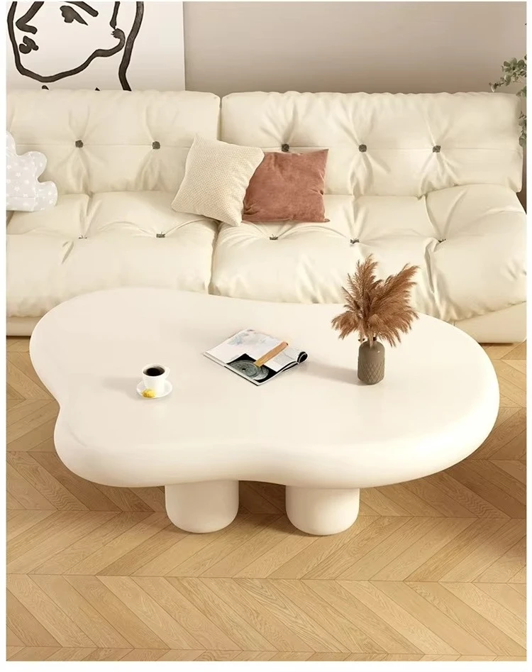 Simple and Modern French TV Cabinet for Small-sized Apartments Tea Table with Tv Cabinet Set