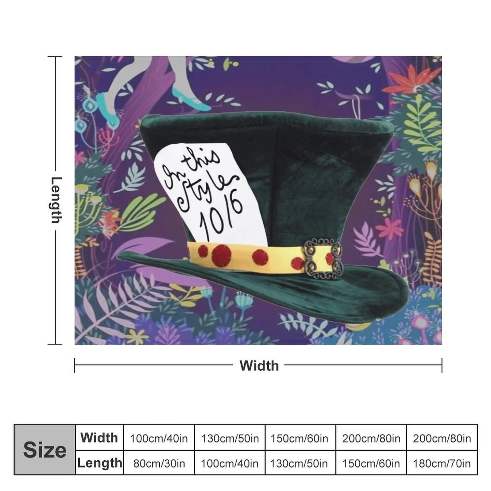 Mad Hatter Throw Blanket Soft for babies Luxury Brand Designers Blankets