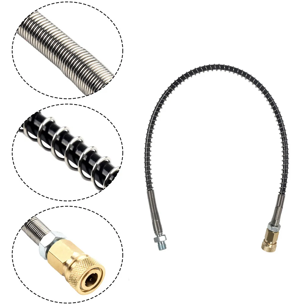 1Pc エアホース高圧ホース 50 センチメートル 1.64ft M10 × 1 63mpa 空気出口パイプコネクタ空気圧縮機エアポンプアクセサリー