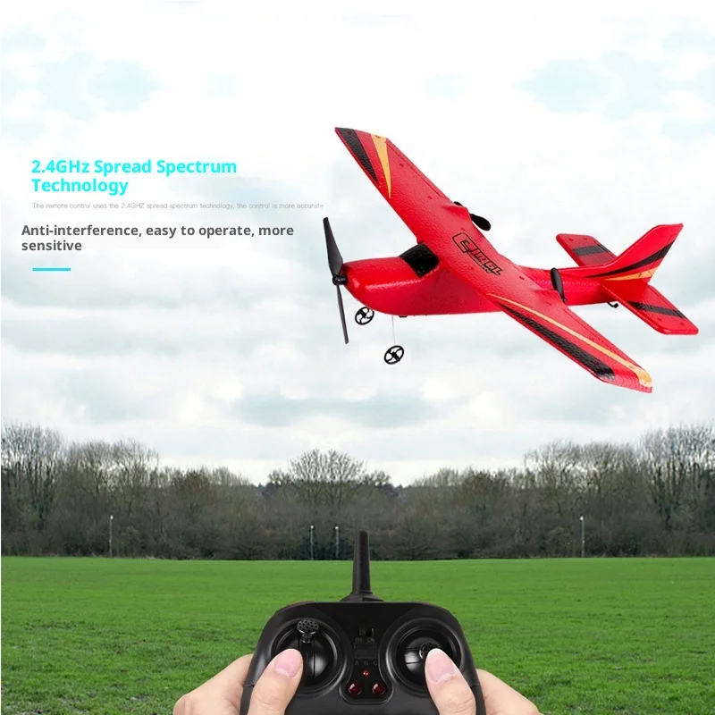 Remote Control Airplane Foam Glider Model Fixed Wing Outdoor Toy For Kids High Quality Lightweight Foam Design Suitable For Kids