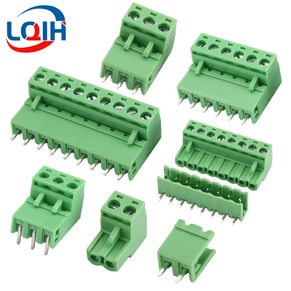 2EDG3.5/3.81/5.08mm Pitch 2/3/4/5/6/7/8/9/10/11/12Pin PCB Screw Terminal Block Male Plug Female Socket Pin Header Wire Connector