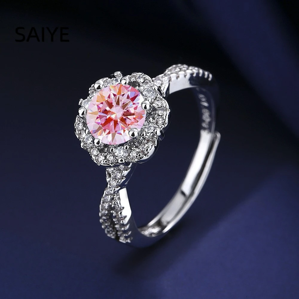 925 Sterling Silver Halo Ring, Round Cut Ruby Red CZ Stone with Pave Twist Band, Classic Eternity Promise Ring for Women