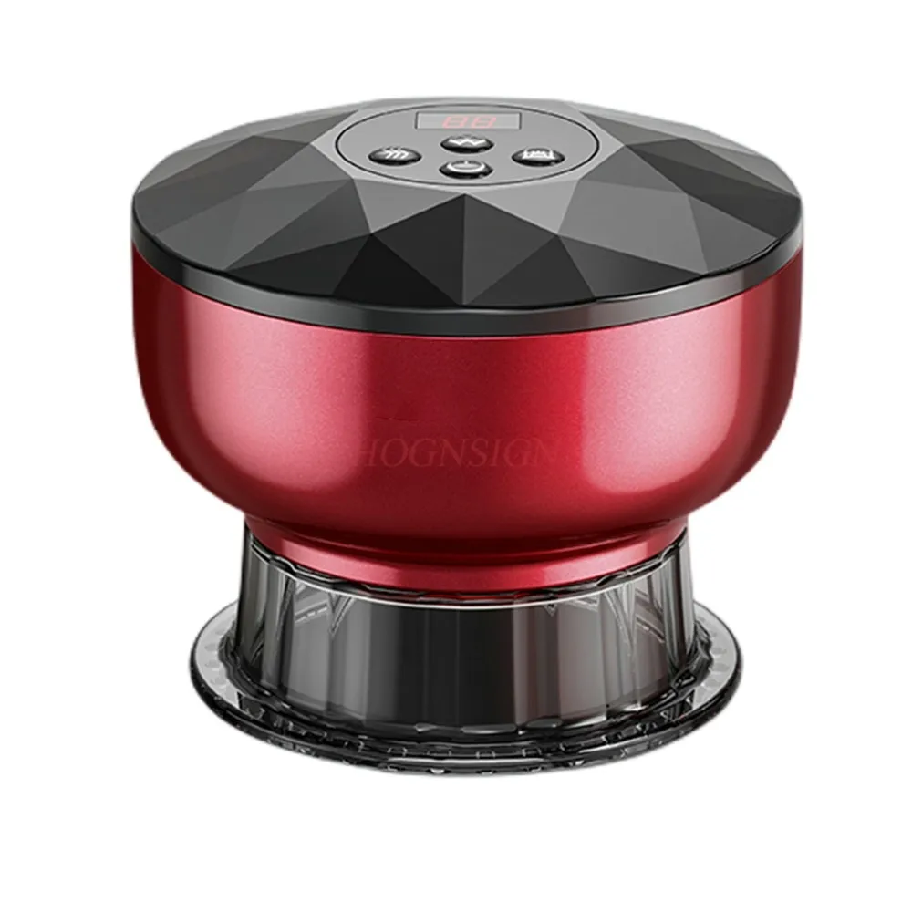 الحجامة الكهربائية، مدلك ديناميكي ذكي، أداة معالجة غوا شا 4 في 1 لتخطيط الضوء الأحمر مع 12 وضعًا لإجهاد التعب