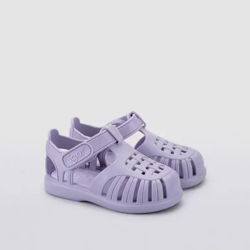 Sandalo romano estivo per bambini dal Design classico moda Casual bambini ragazzi e ragazze sandali da spiaggia tinta unita scarpe da bambino