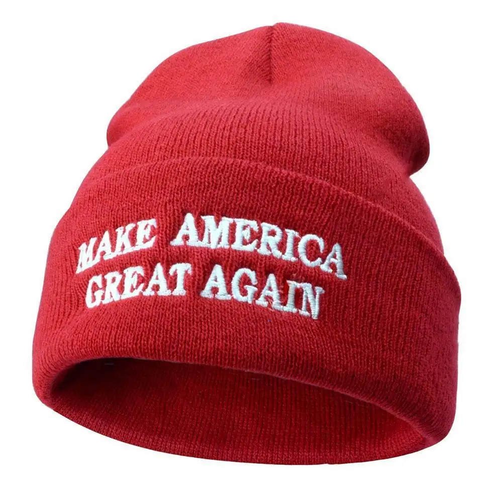 

Winter Warm Knitted Hat Adult 2024 MAGA Bonnet Hats Keep America Great Skullies Beanies Caps Men Women Unisex Hip Hop