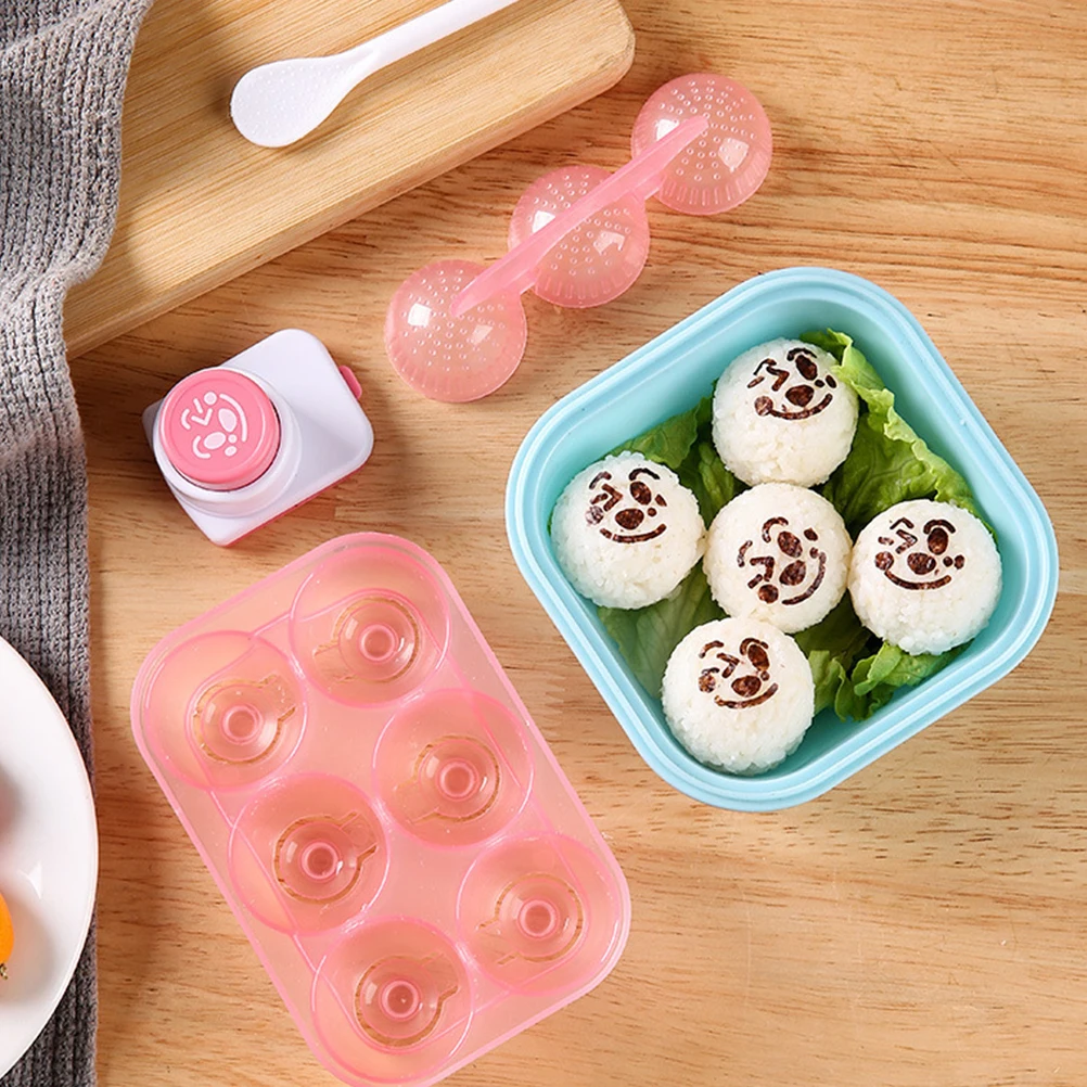 

1Set Rice Ball Mold Sushi Making Tools Easy Use Multi Functional Family DIY Kitchen Molds Rice Ball Mold Sushi Molds