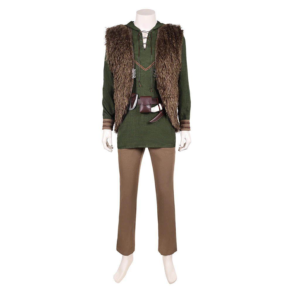 Hiccup Cosplay Costume Men Fantasy Shirt Coat Pants Belt Vest Movie Train Dragon Disguise for Male Halloween Carnival Party Suit