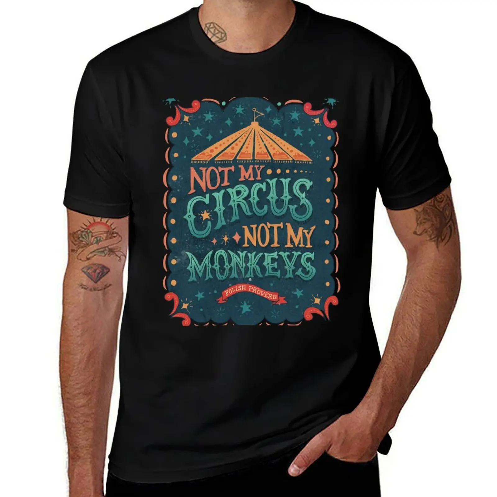 Not My Circus Not My Monkeys T-Shirt Utility Work Short Sleeve Top T-Shirt