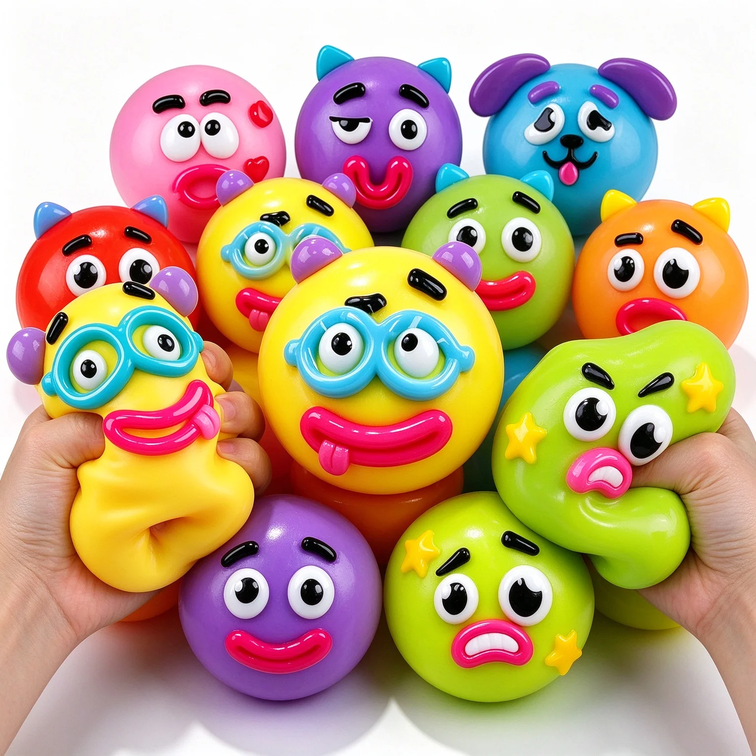 Funny Dog Expressions Squeezing Toy Soft Wet Cute Face Changing Slowly Rising Relaxing Sensory Toy Adults Ideal Home Office Gift