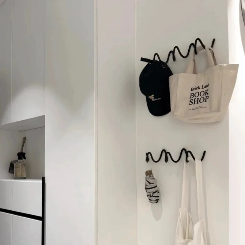 Nordic ins clothes hook wave storage creative hardware multi-color simple living room corridor wall background wall clothes hook