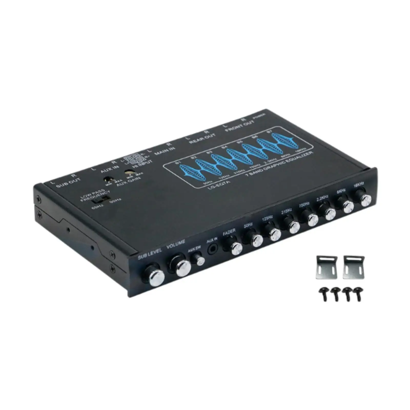 

7 Band Car Audio Equalizer Car Equalizer Easy Install Frequency Adjustable DV