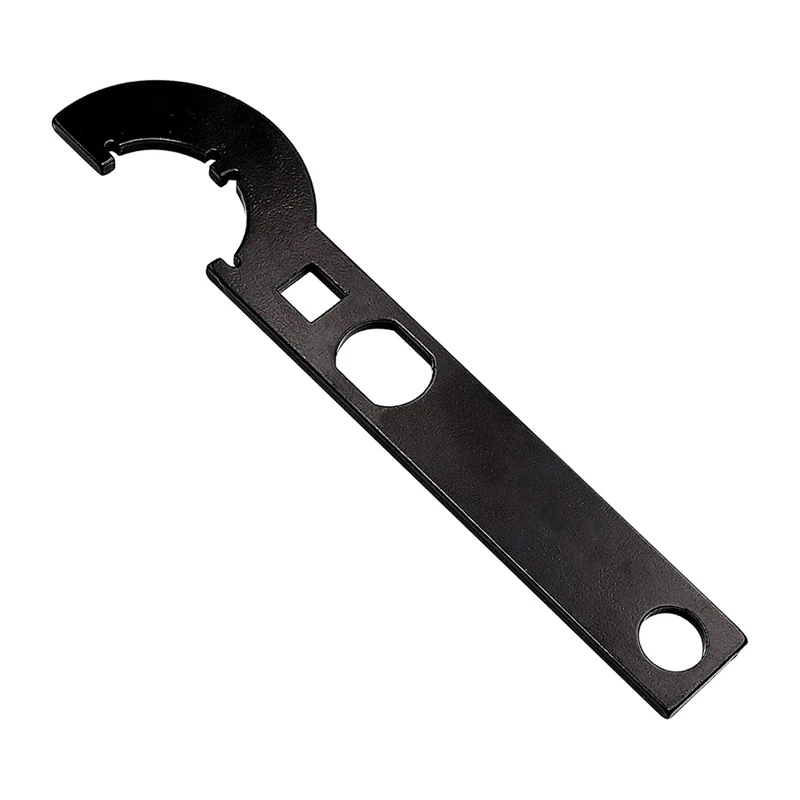 A98E-Survival Nut Wrench Multi-Function Carbon Steel Wrench Combo For Removal And Installation, Black