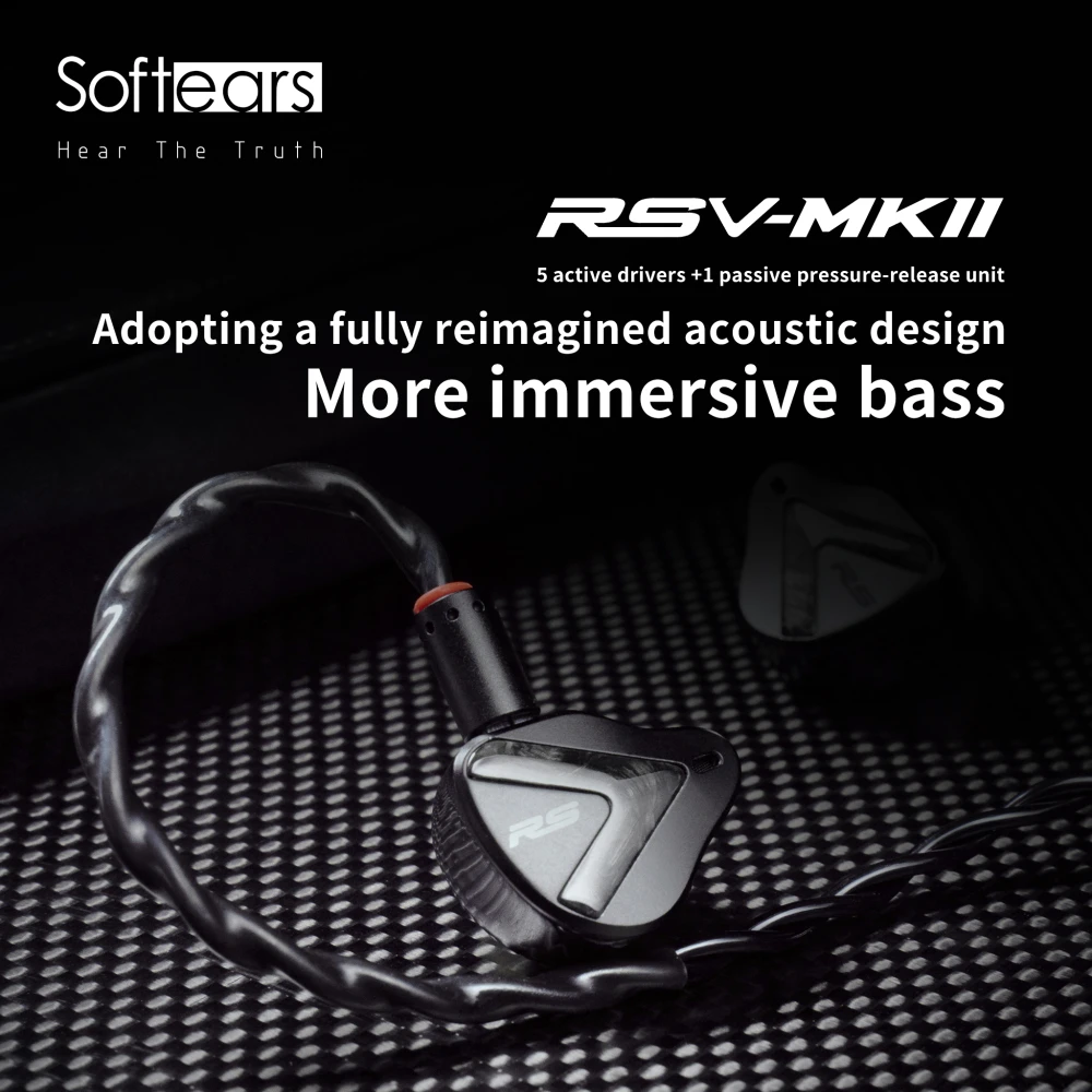 Softears RSV2 RS5 II HIFI écouteurs DJ 5BA IEM RSV MKII référence son cinq séries écouteurs intra-auriculaires