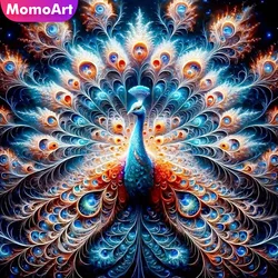 Momoart Diamond Painting Peacock New 2024 Mosaic Animal Full Square Round Diamond Embroidery DIY Decor For Home
