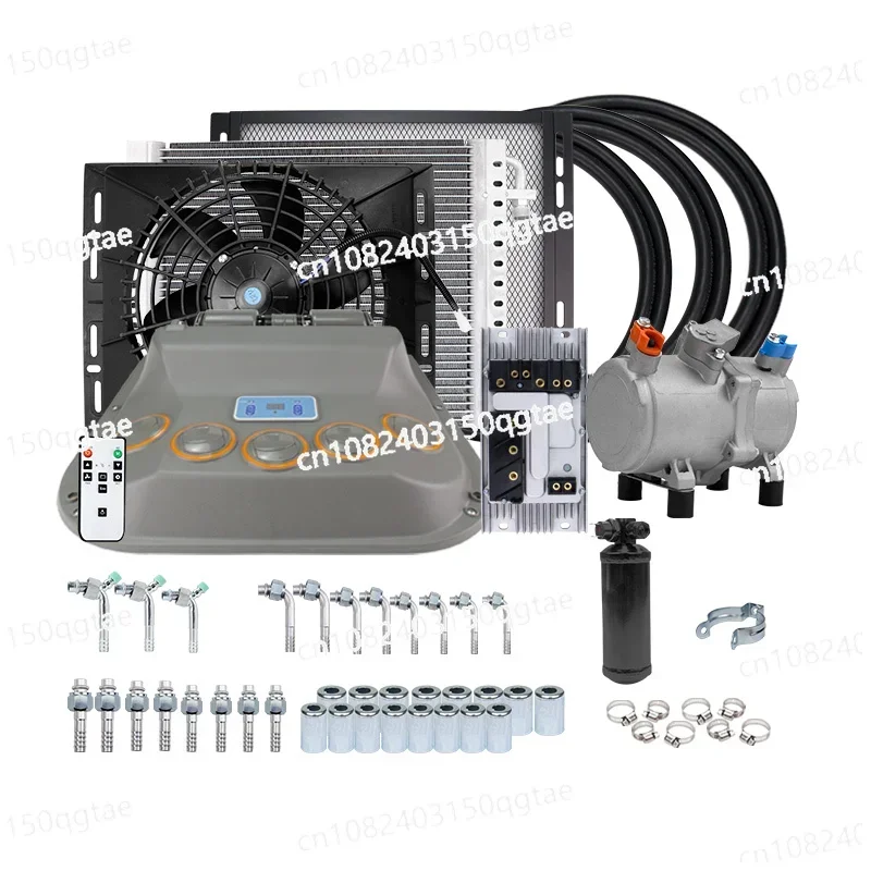 Universal Backwall Auto Electric Air Conditioning Compressor 12V 24V for Car Van Street Rod Hot Classic A/C Conditioner